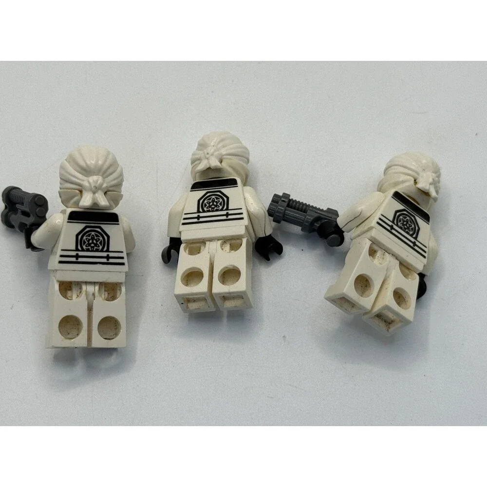 LEGO White Space Trooper Minifigure Lot 3 Toy Small Figures Loose Blasters Guns